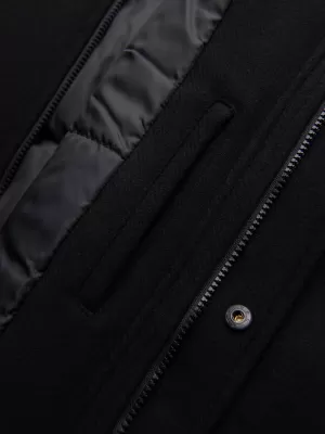 Férfi parka OMBRE OM-COWC-0161 FEKETE