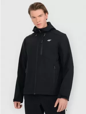 Férfi softshell kabát 4F RAW25TSOFM506 MÉLYFEKETE