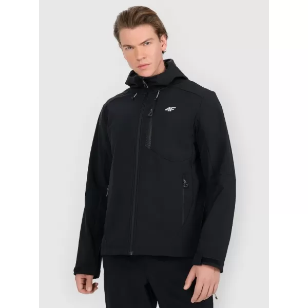  Férfi softshell kabát 4F RAW25TSOFM506 MÉLYFEKETE 