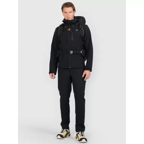  Férfi softshell kabát 4F RAW25TSOFM506 MÉLYFEKETE 