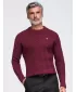 Férfi pulóver OMBRE OM-SWSW-0190 BURGUNDIA