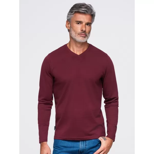  Férfi póló OMBRE OM-LSBL-0143 BURGUNDIA 