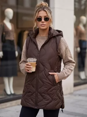 Női mellény DSTREET TY6014 BARNA