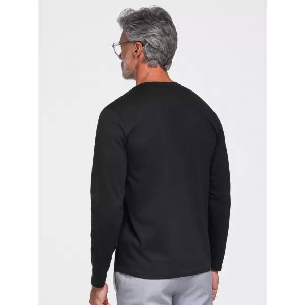  Férfi póló OMBRE OM-LSBL-0143 FEKETE 