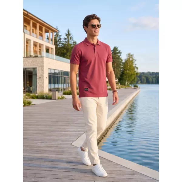  Férfi póló gallérral ALTISPORT NP/ALMST90601 BURGUNDIA 