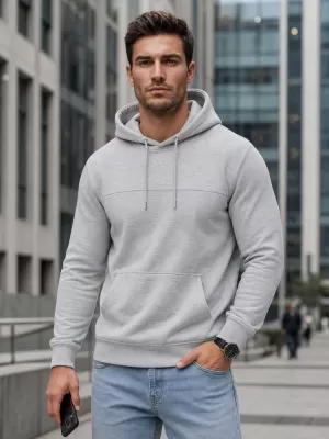Férfi pulóver DSTREET BX5471 VILÁGOSSZÜRKE