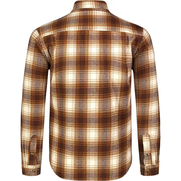  Férfi flanel ing NORDBLANC MOOR NBSSM8368 BARNA 