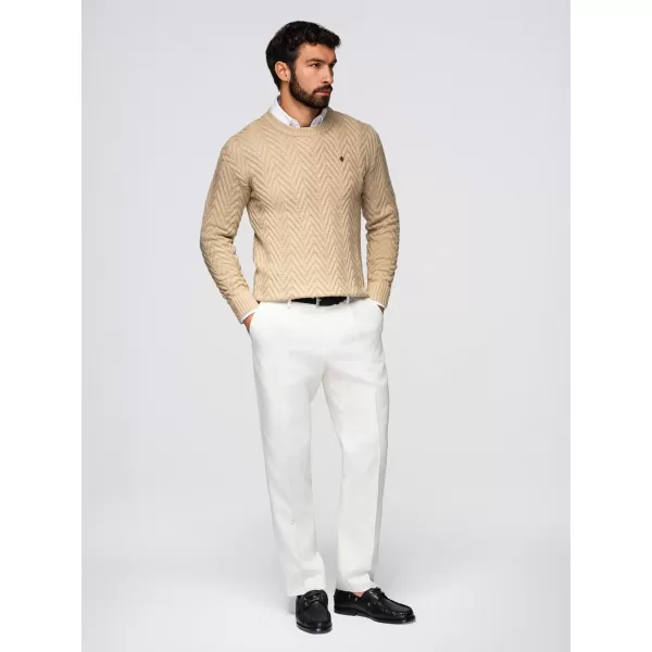  Férfi pulóver OMBRE OM-SWSW-0190 HOMOK 