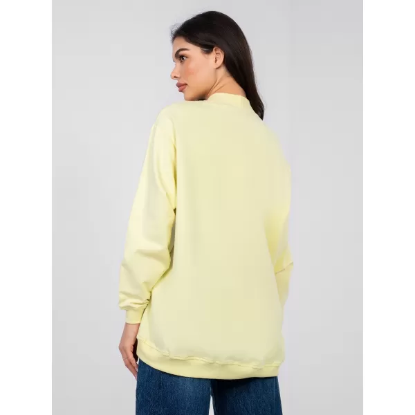  Női pulóver BASIC FEEL GOOD RV-BL-5185.93P ÉLÉNK SÁRGA 