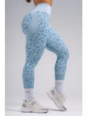 Kompressziós push-up leggings leopárdmintával NEBBIA PRIMAL 849 KÉK LEOPÁRD