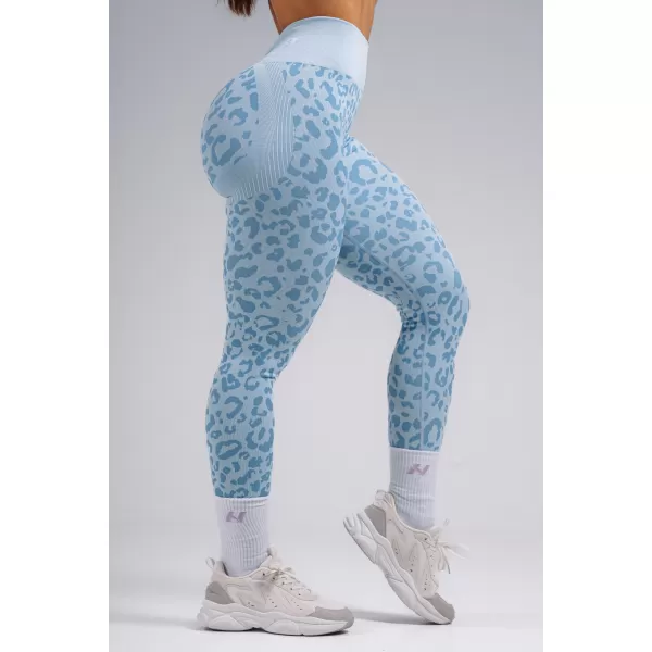  Kompressziós push-up leggings leopárdmintával NEBBIA PRIMAL 849 KÉK LEOPÁRD 