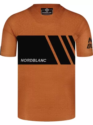 Funkcionális férfi kerékpáros póló NORDBLANC MUD NBSMF8083 BARNA
