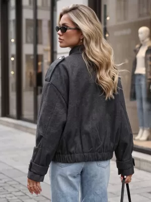 Női kabát DSTREET TY5847 FEKETE