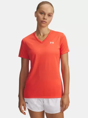 Női póló UNDER ARMOUR TECH SSV- SOLID 1384229-690 PIROS