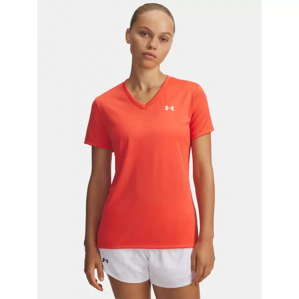  Női póló UNDER ARMOUR TECH SSV- SOLID 1384229-690 PIROS 