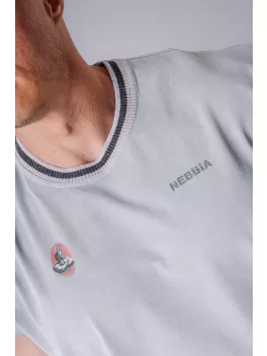 Férfi felsők NEBBIA OLYMPIA MUSCLE COVER 947 VILÁGOSSZÜRKE