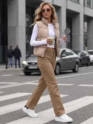 Női nadrág DSTREET UY3095 KARAMELLA