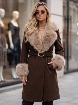 Női kabát DSTREET TY6073 BARNA