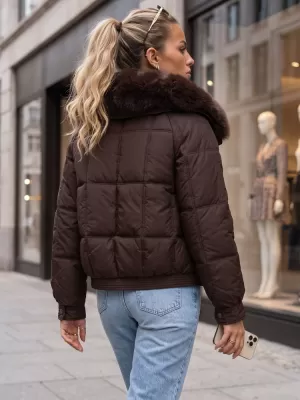 Női kabát DSTREET TY6040 BARNA