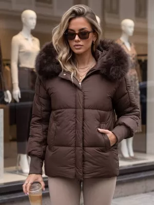 Női kabát DSTREET TY6004 BARNA