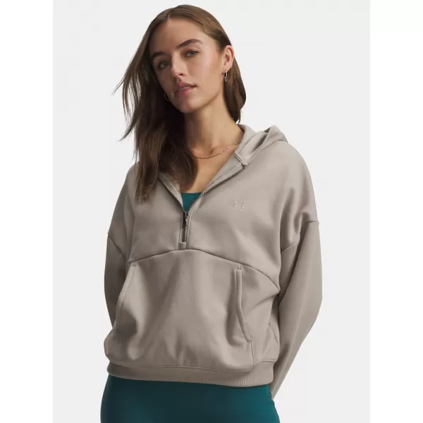  Női pulóver UNDER ARMOUR ICON FLEECE HZ HOODIE 6012843-203 BARNA 