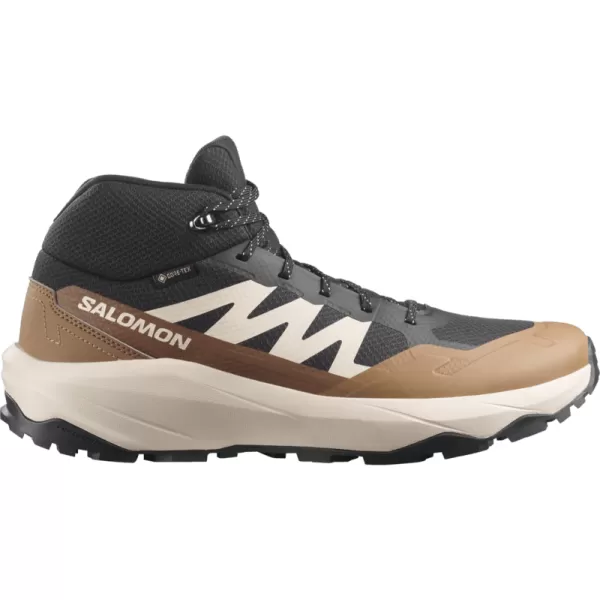  Férfi cipők SALOMON OUTSCAPE MID GTX L45410800 FEKETE/ESŐS NAP/PRÉRIFARKASBARNA 