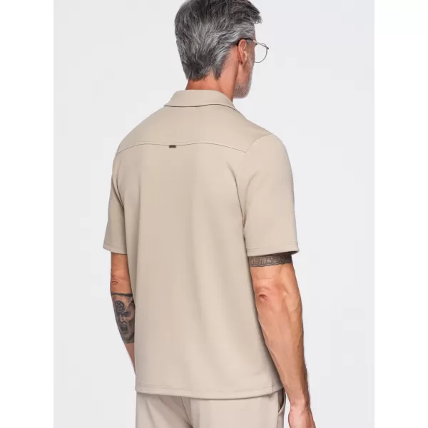  Férfi ing OMBRE OM-SHCS-0220 BÉZS 
