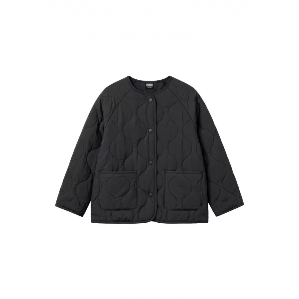 Lány steppelt kabát URBAN CLASSICS UCK7175-00007 FEKETE 