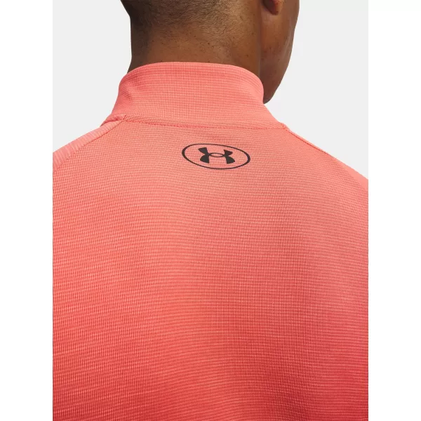  Férfi póló UNDER ARMOUR TECH TEXTURED 1/2 ZIP 1382797-690 PIROS 