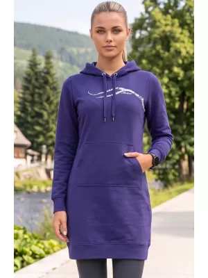 Hosszabbított női pulóver ALTISPORT ALW001419 ÉJFÉLKÉK