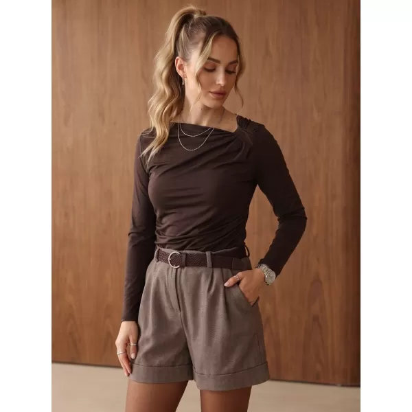  Női blúz DSTREET RY2946 BARNA 