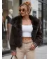 Női kabát DSTREET TY5843 BARNA