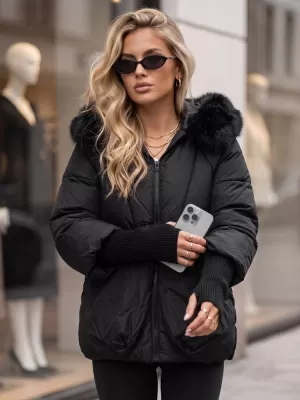Női kabát DSTREET TY5995 FEKETE