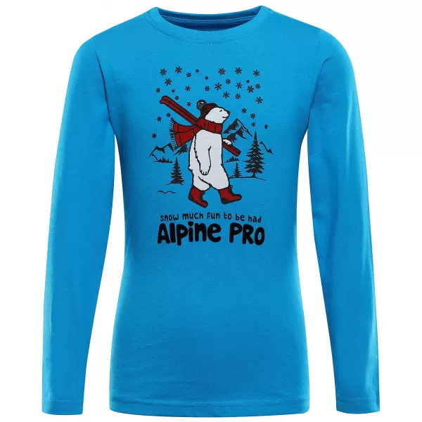  Gyermek póló ALPINE PRO ECCO 2 NEON ATOMKÉK PA VÁLTOZAT 
