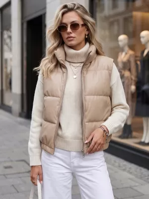 Női mellény DSTREET TY5734 BÉZS