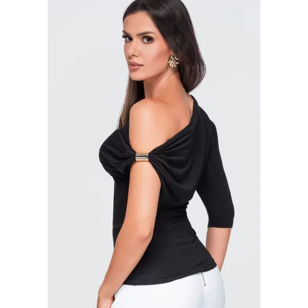  Női póló OMBRE OW-TS-E0075 FEKETE 