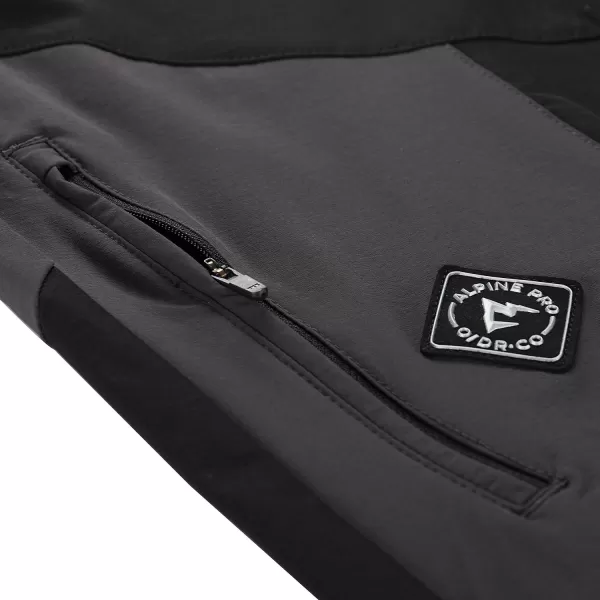  Férfi softshell nadrág ALPINE PRO AKAN 3 FEKETE 