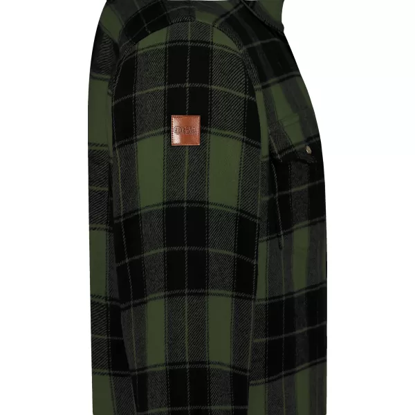  Férfi flanel ing NORDBLANC FEN NBSSM8369 KHAKI 