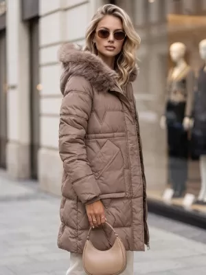 Női kabát DSTREET TY5821 KHAKI