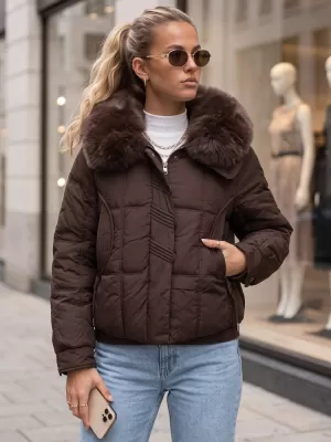 Női kabát DSTREET TY6040 BARNA