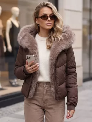 Női kabát DSTREET TY6104 BARNA