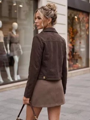Női kabát DSTREET TY5881 BARNA