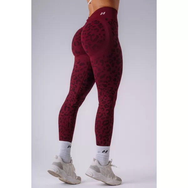  Női leggings NEBBIA PRIMAL 849 BORDÓ LEOPÁRD 
