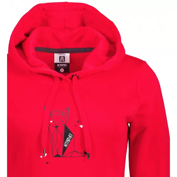 Hosszabbított női pulóver ALTISPORT ALW091419 PIROS 