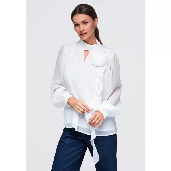  Női blúz OMBRE OW-TS-E0085 FEHÉR 