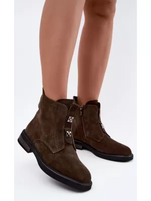 Női cipők D&A CR62-3334 KHAKI