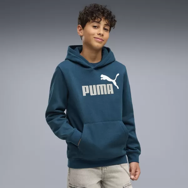  Gyermek pulóver PUMA ESS 2 COLOR NO. 1 LOGO HOODIE FL B 68582236 ÉJFÉLI BENZIN 