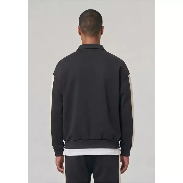  Férfi póló gallérral URBAN CLASSICS TB8595-00007 FEKETE 