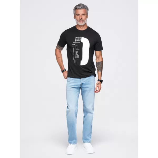  Férfi póló OMBRE OM-TSPT-0299 FEKETE 