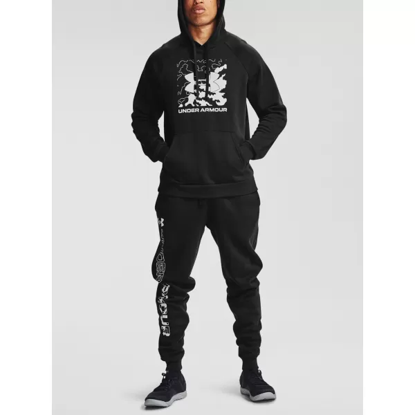  Férfi pulóver UNDER ARMOUR RIVAL FLEECE BOX LOGO HD 1357095-001 FEKETE 